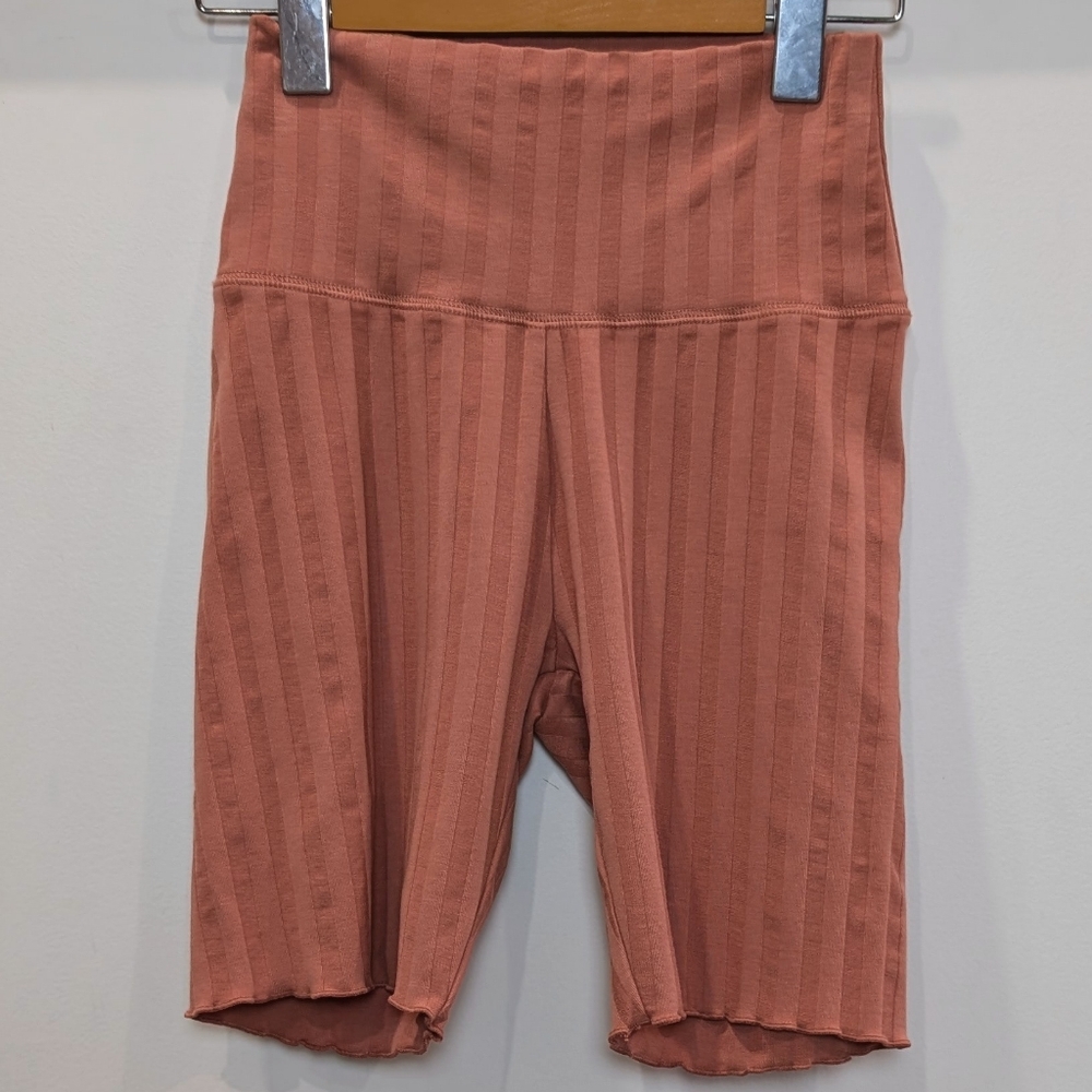 OFFLINE BY AERIE | Women's Clay Pink Striped OG Groove 7" Biker Shorts NWOT